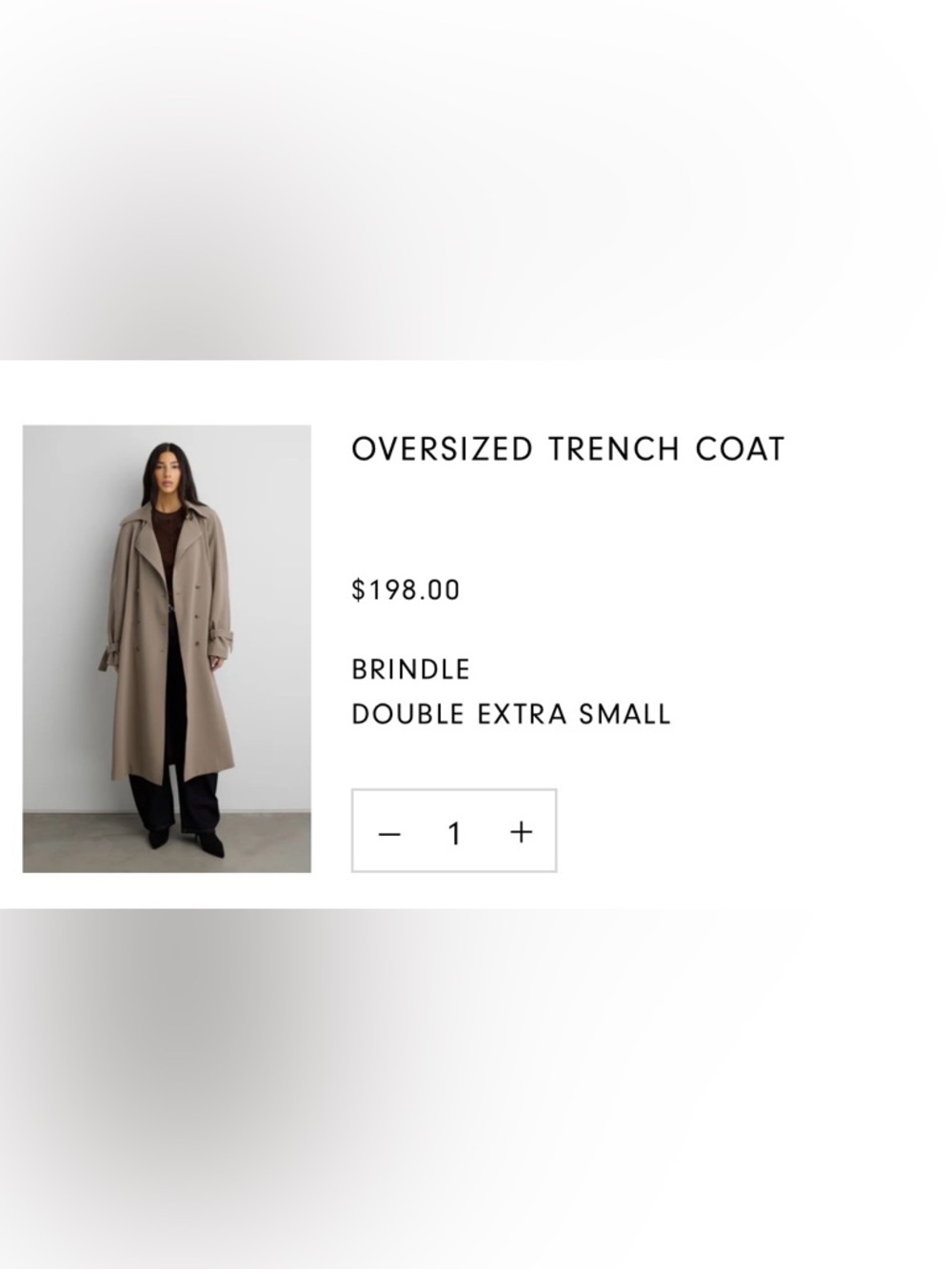 OAK + FORT Brindle Long Oversized Trench Coat